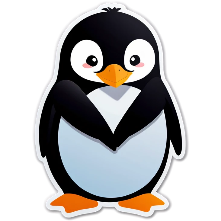 Pinguin cuddling emoji
