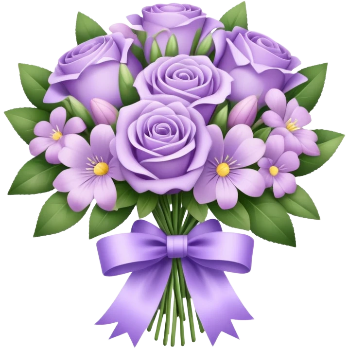 Pastel purple bouqet emoji