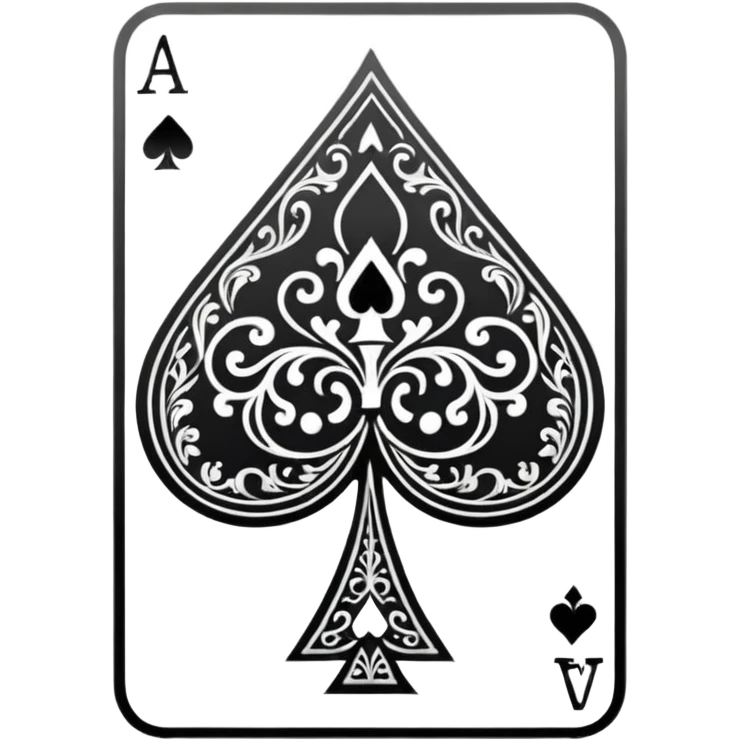 playing card ace of spades emoji