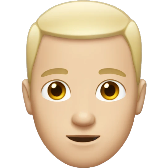 white man with shaved hair emoji