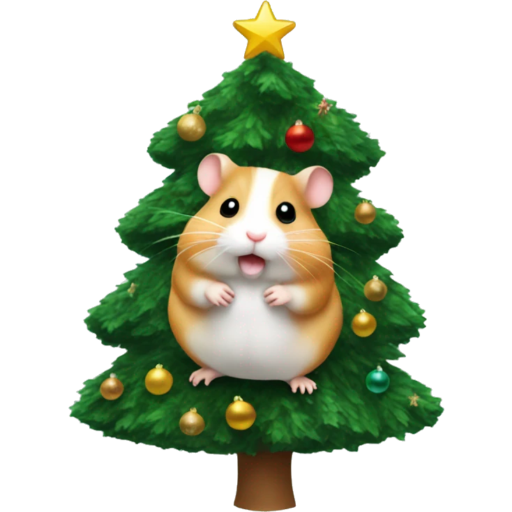 Hamster christmas tree emoji