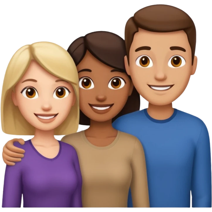 DOS MUJERES Y UN HOMBRE emoji