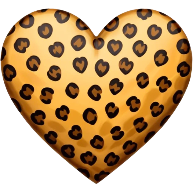 Leopard print love emoji
