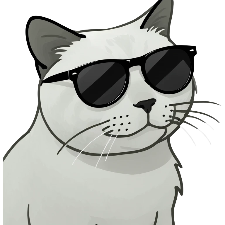 Cat with sunglasses emoji