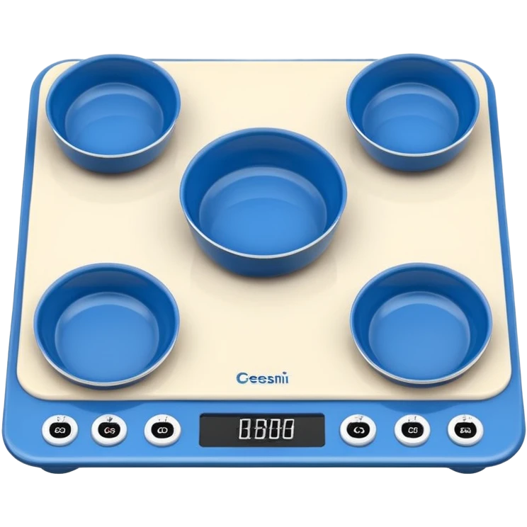 modern Scale with Blue Pans emoji