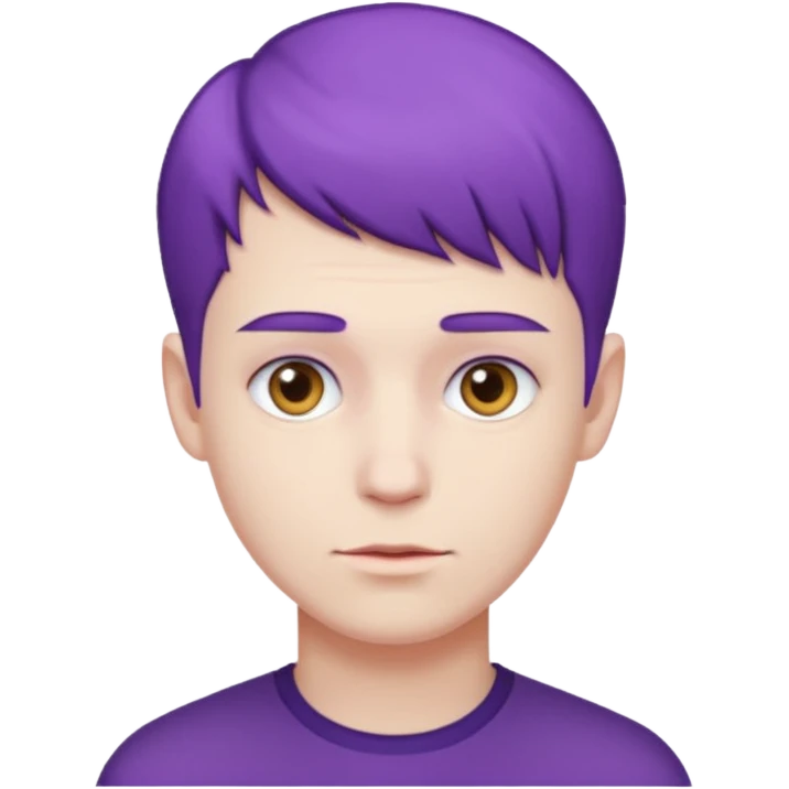 men with purple short hair emoji