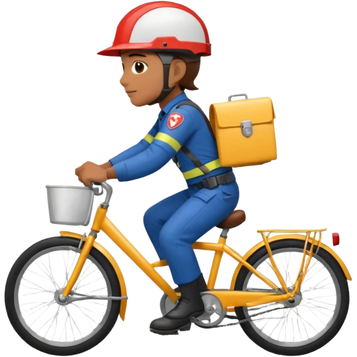 postal courier on bike  emoji