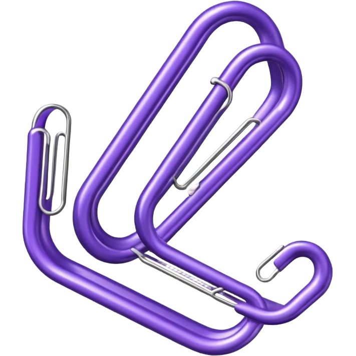 one purple paper clip emoji