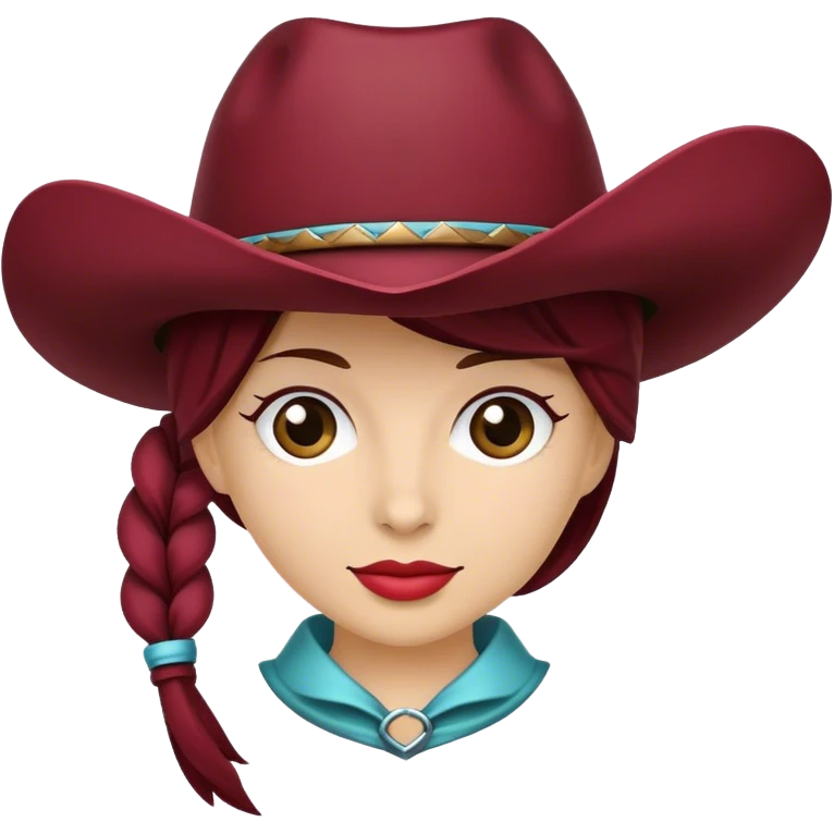 burgundy cowgirl hat just the hat emoji