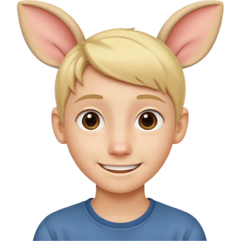 short blond haired teenager with big ears emoji