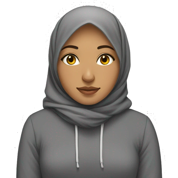Hijabi-wearing-a-hoodie-and-sleeping-cozy emoji