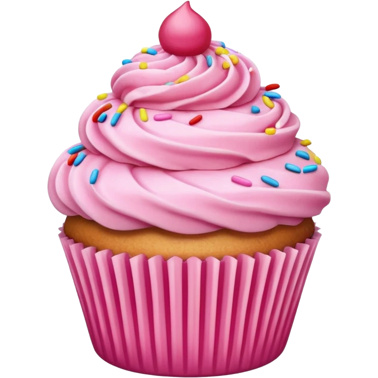 Cupcake with pink icing emoji