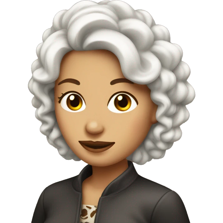 Mujer blanca con rizos cafe oscuro y corona  emoji
