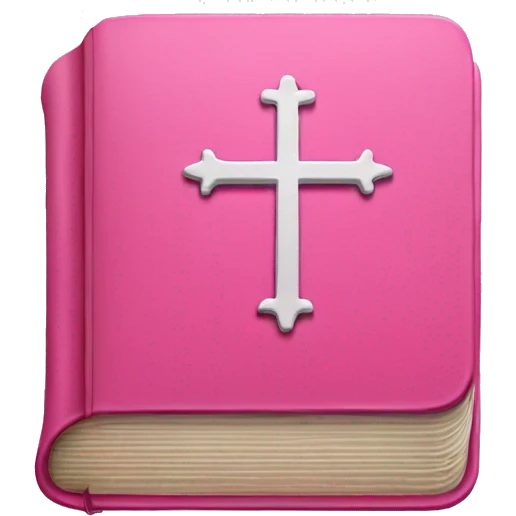 Pink bible emoji
