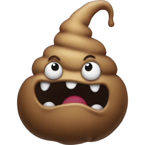 Poop monster emoji