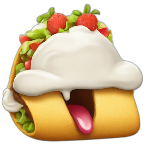 Icecream pooping taco emoji