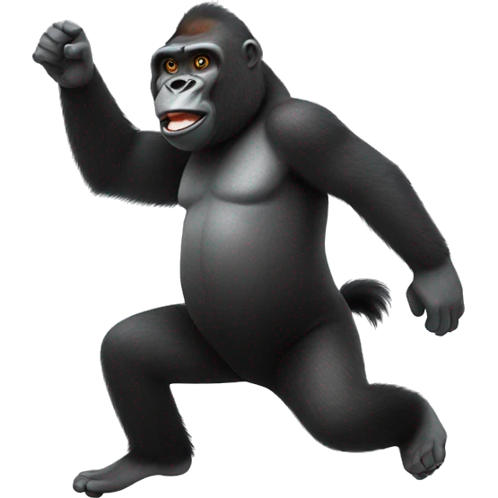 Tap dancing gorilla  emoji