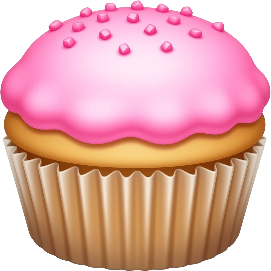 Cupcake with pink icing emoji