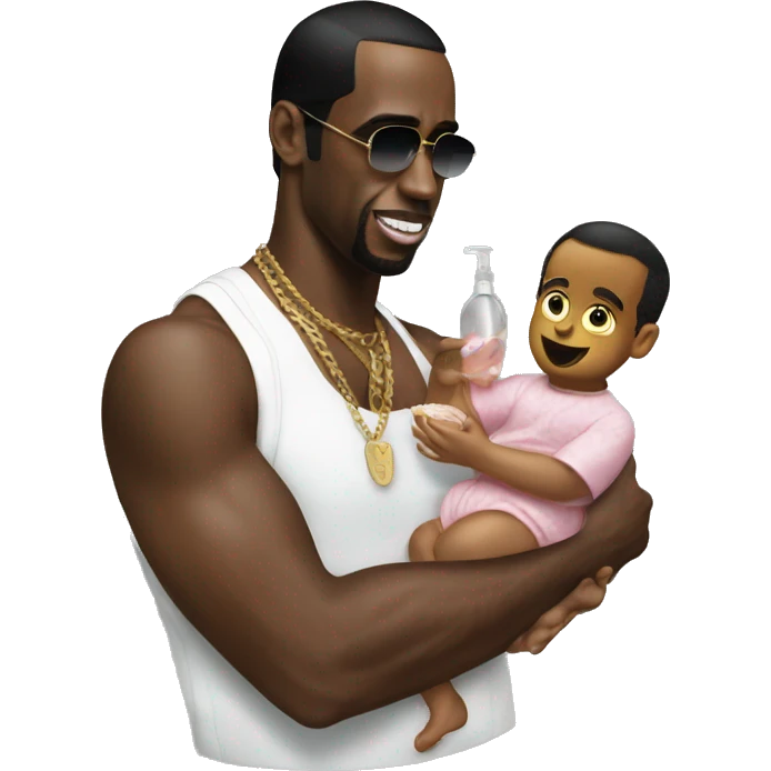 p diddy holding baby oil emoji