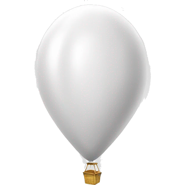 throught ballon in white emoji