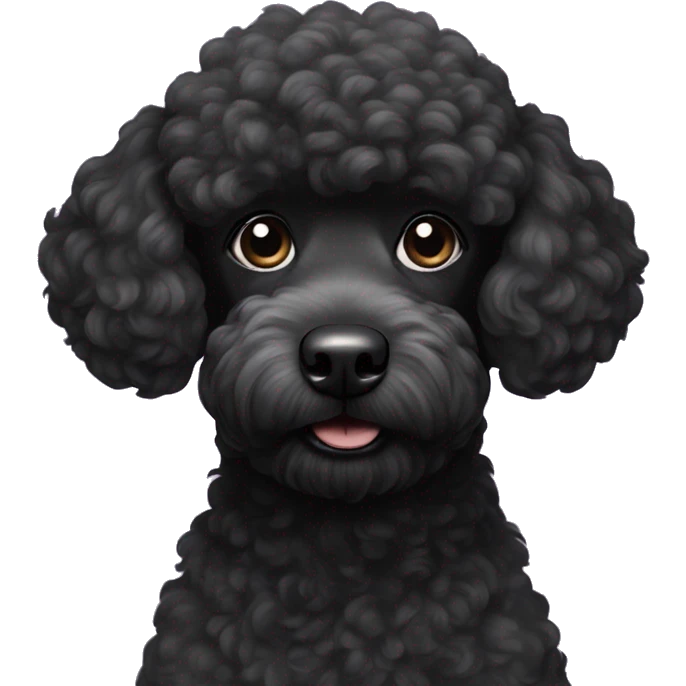 Old black poodle emoji
