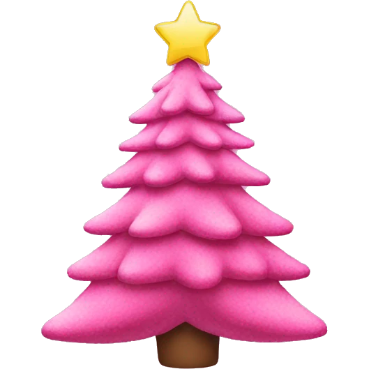 Pink Christmas tree  emoji
