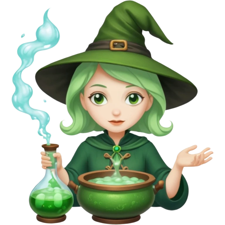 green witch cooking potion emoji