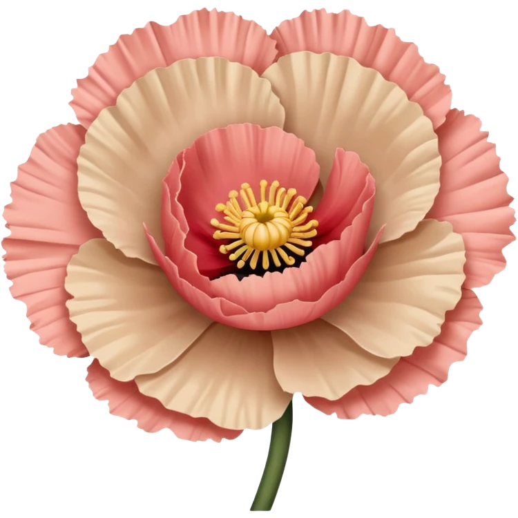 Carnation poppy beige light rose emoji
