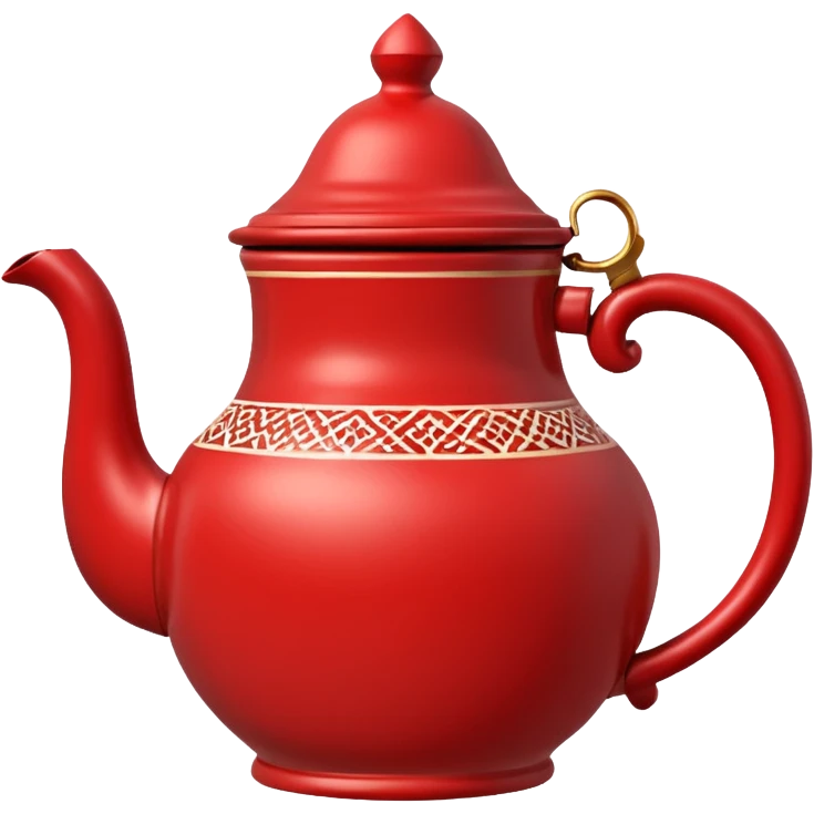 moroccan style teapot red emoji