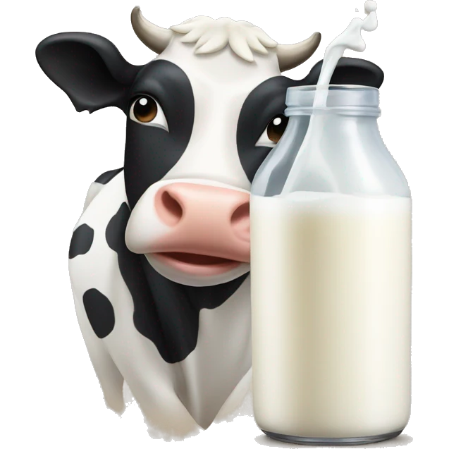 a cow drink milk emoji