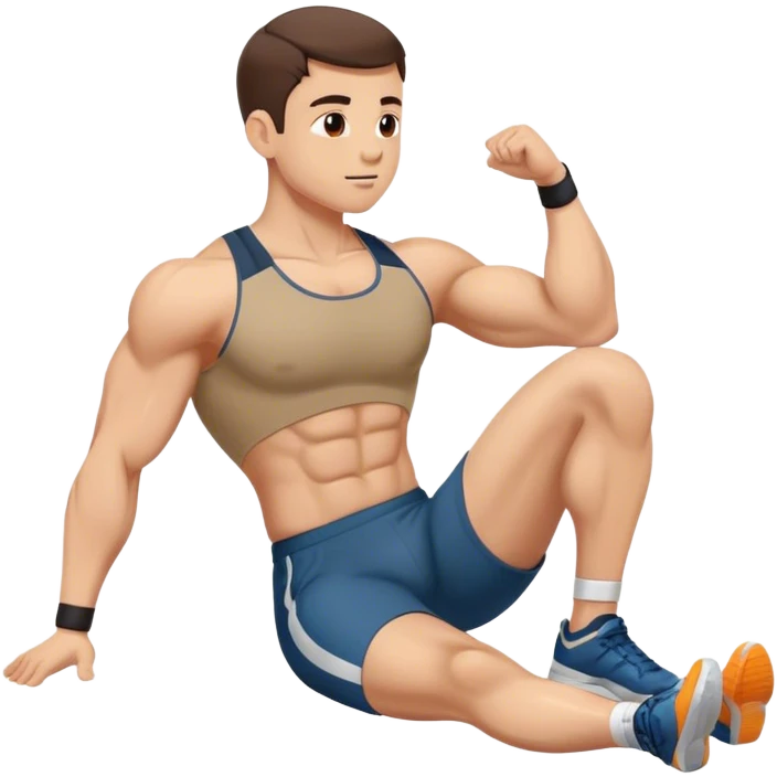 side-view of athlete doing sit-ups emoji
