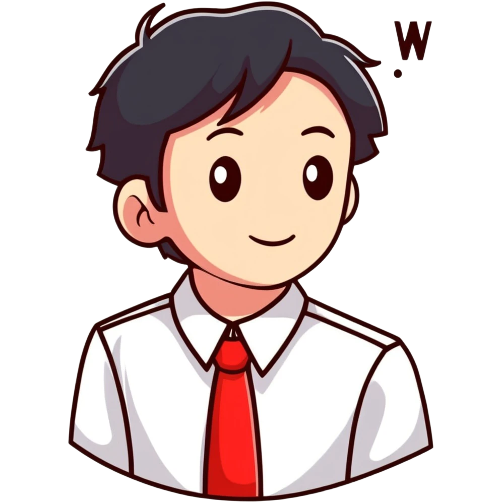 white shirt with bold red W, clear and simple design emoji