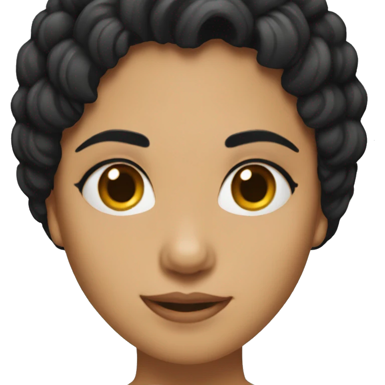 Morena with black hair  emoji