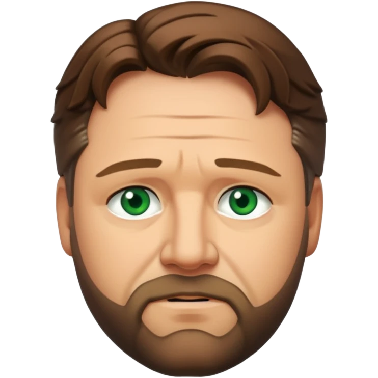 Russell Crowe with green eyes emoji