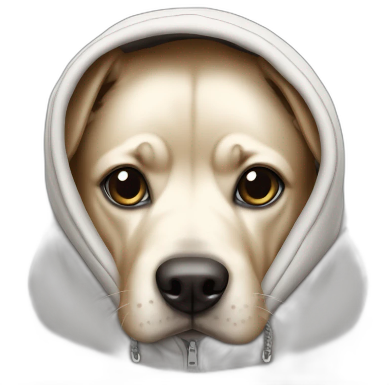 Dog wearing hoodie  emoji