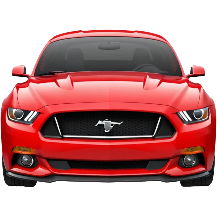 Ford Mustang perfect front view emoji