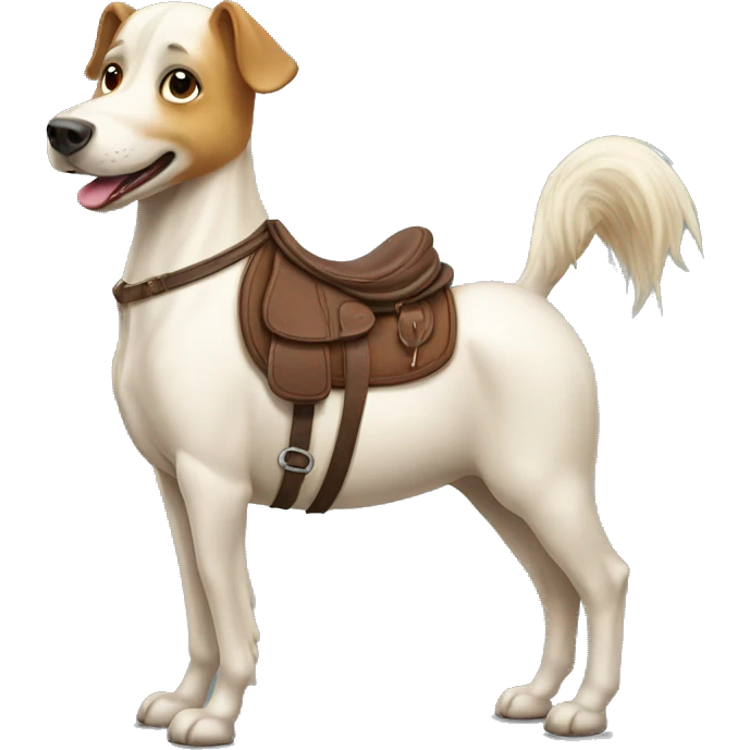 Dog on horse emoji
