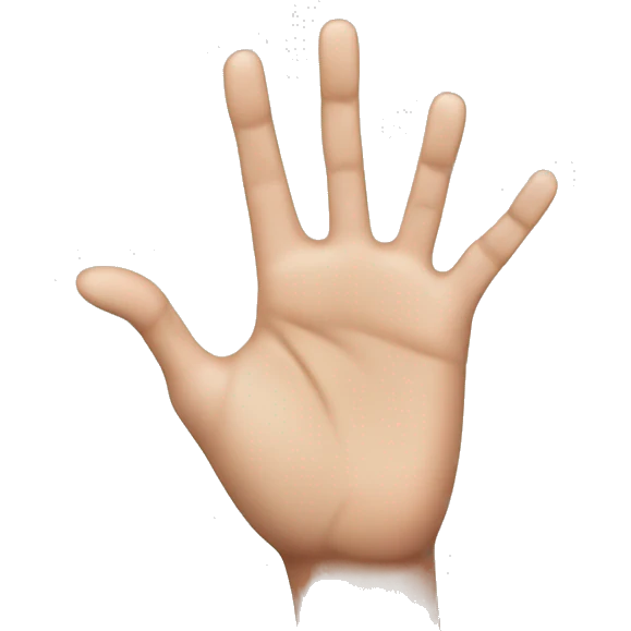 Hand with only index finger , middle finger and ring finger up emoji