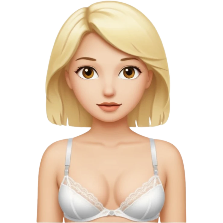Blondynka w bieliźnie emoji