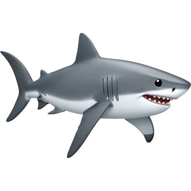 shark riding with short brown hair emoji