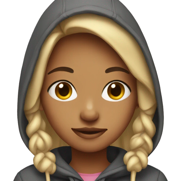 Girl wearing the hoodie  emoji