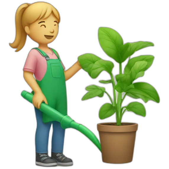 a person watering a plant emoji