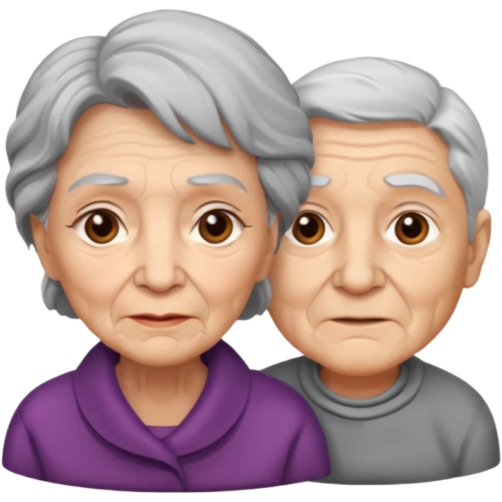 lo mismo que estas haciendo solo coloca alado de la abuela un hombre joven  emoji