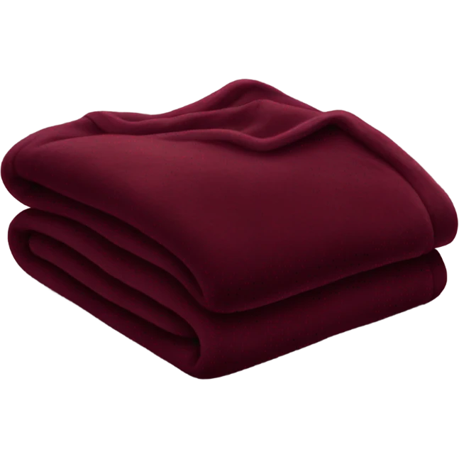 cozy blanket in maroon color emoji