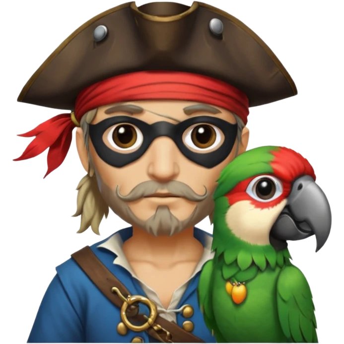pirate and parrot emoji