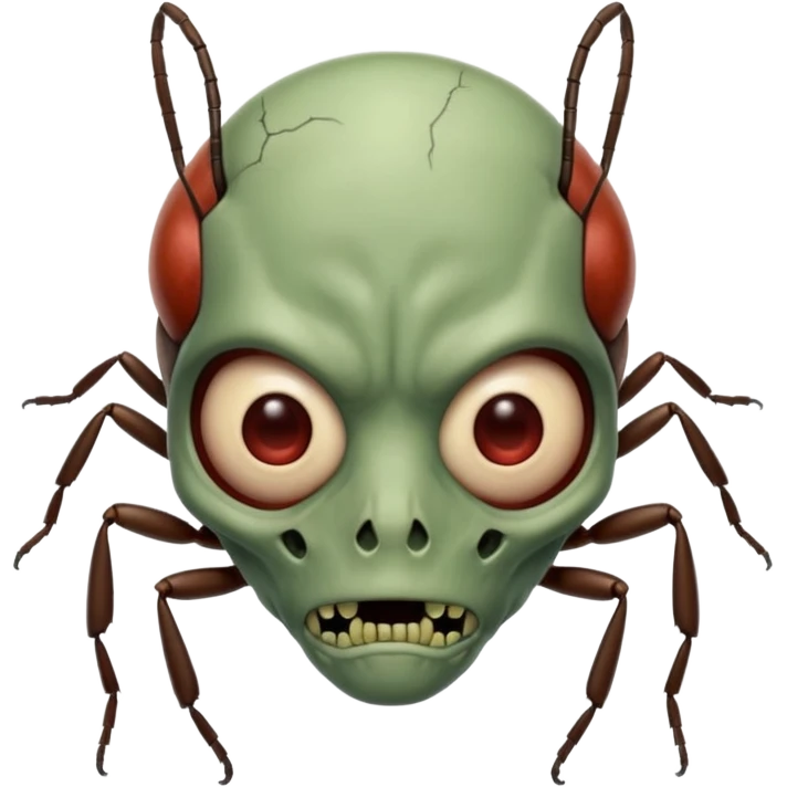 Zombie ant man face  emoji