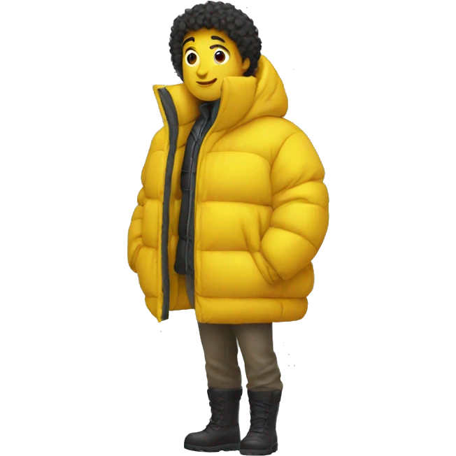 big yellow puffer jacket emoji