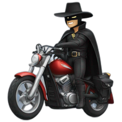zorro en moto emoji