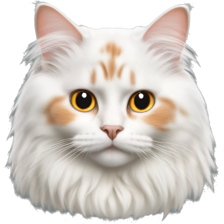 Hyper realistic white orange ragdoll cat  emoji