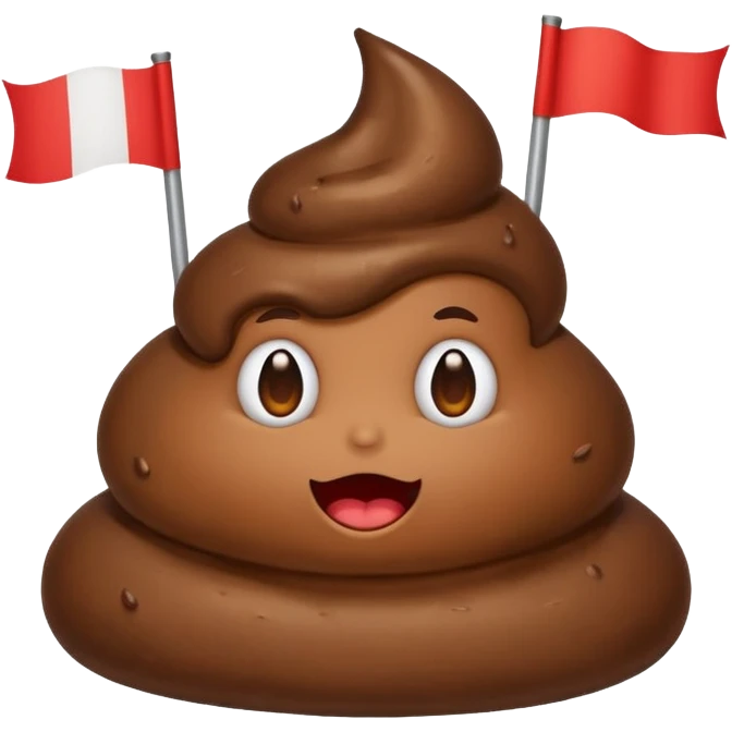 Indonesia flag poop in the mid emoji